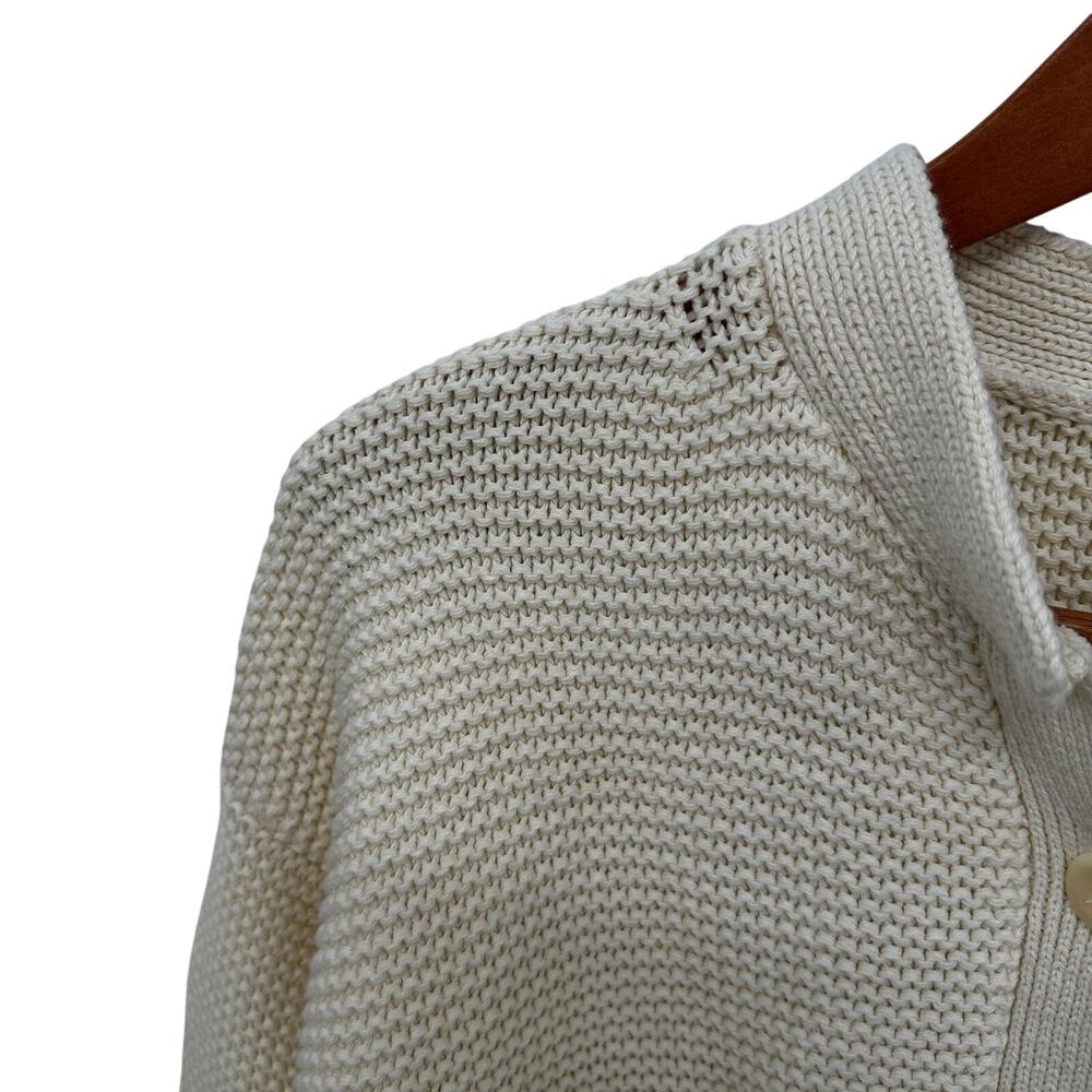 ALEX MILL NWT Evereve Nico Cardigan Sweater in Cotton Knit in Ivory // S - Picture 13 of 13